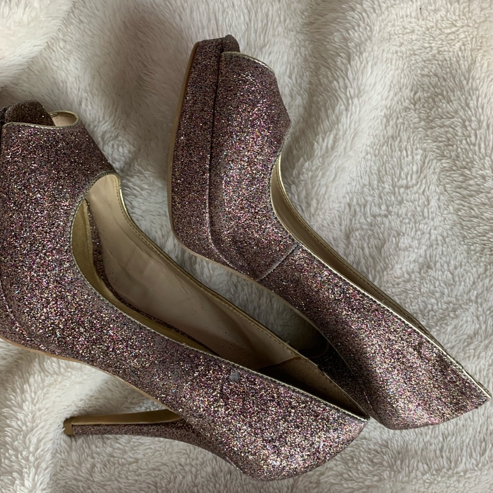 Silver high heels